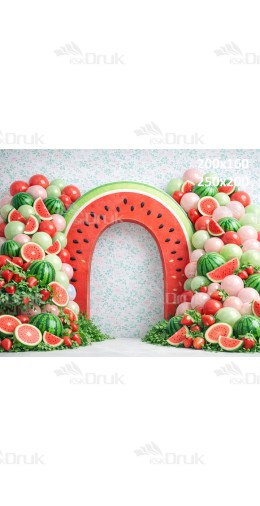 Tło fotograficzne „Arbuzowa brama – owocowa letnia scena” | UB_784